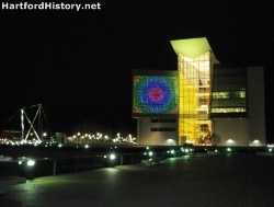 Connecticut Science Center at night